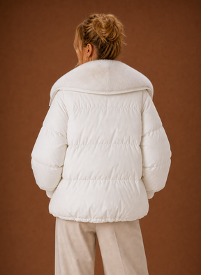 Women's Winter Parka | Valentina in White - Juana Fashion