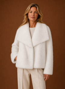 Women's Faux Fur Winter Coat | Mirella in Brown - Juana Fashion