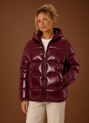 Women's Oversized Quilted Winter Jacket | Silvia in Black - Juana Fashion
