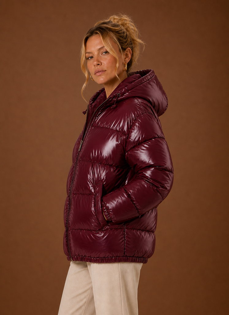 Women's Oversized Quilted Winter Jacket | Silvia in Green - Juana Fashion
