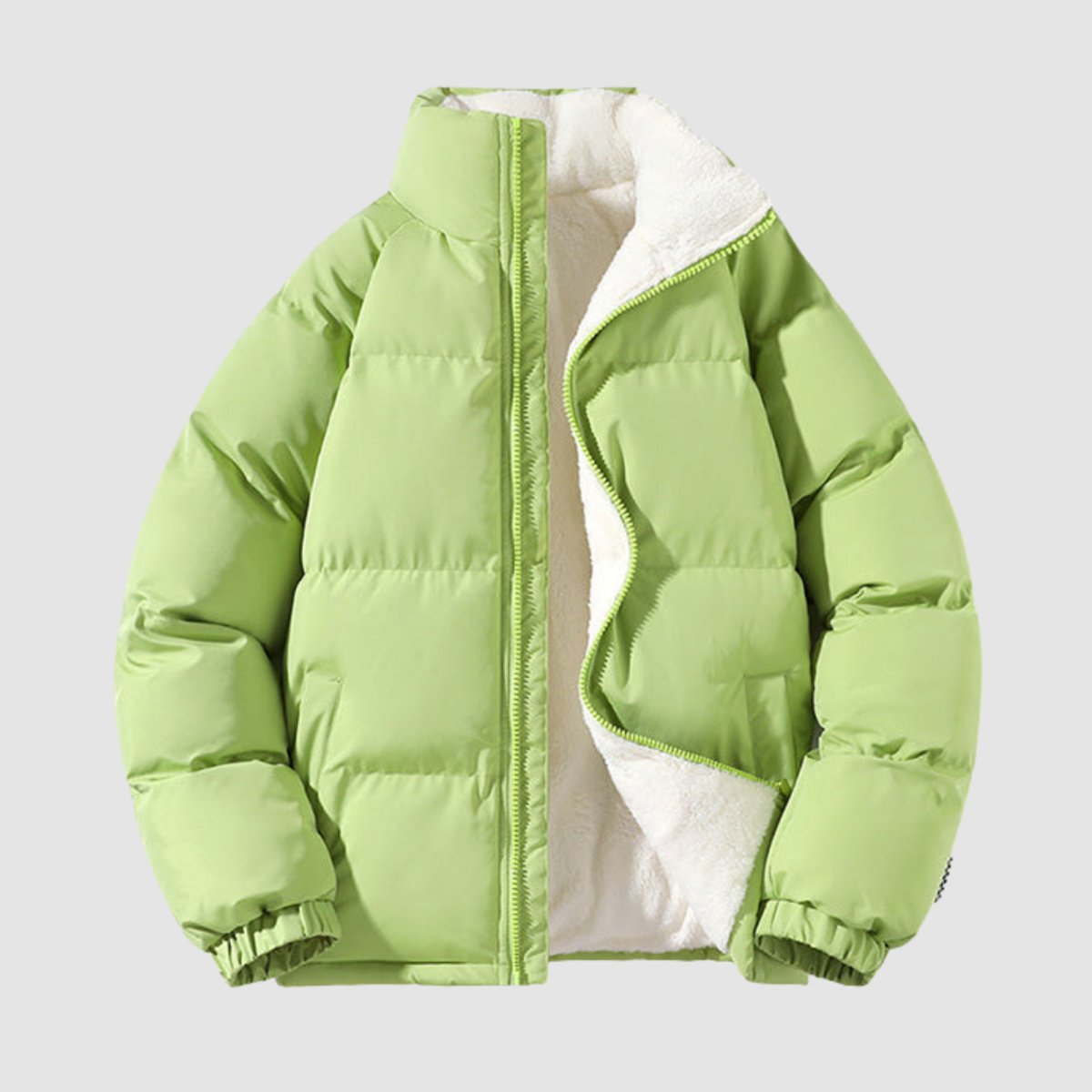 Women's Hooded Quilted Fleece Jacket | Charlotte in Brown - Juana Fashion