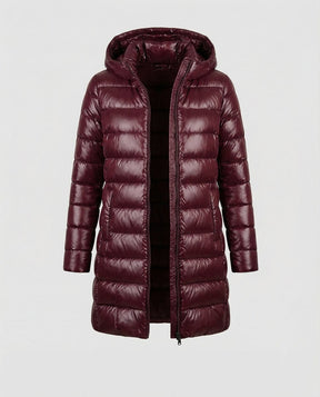 Women's Ultralight Fitted Hooded Down Jacket | Annika in Blue - Juana Fashion