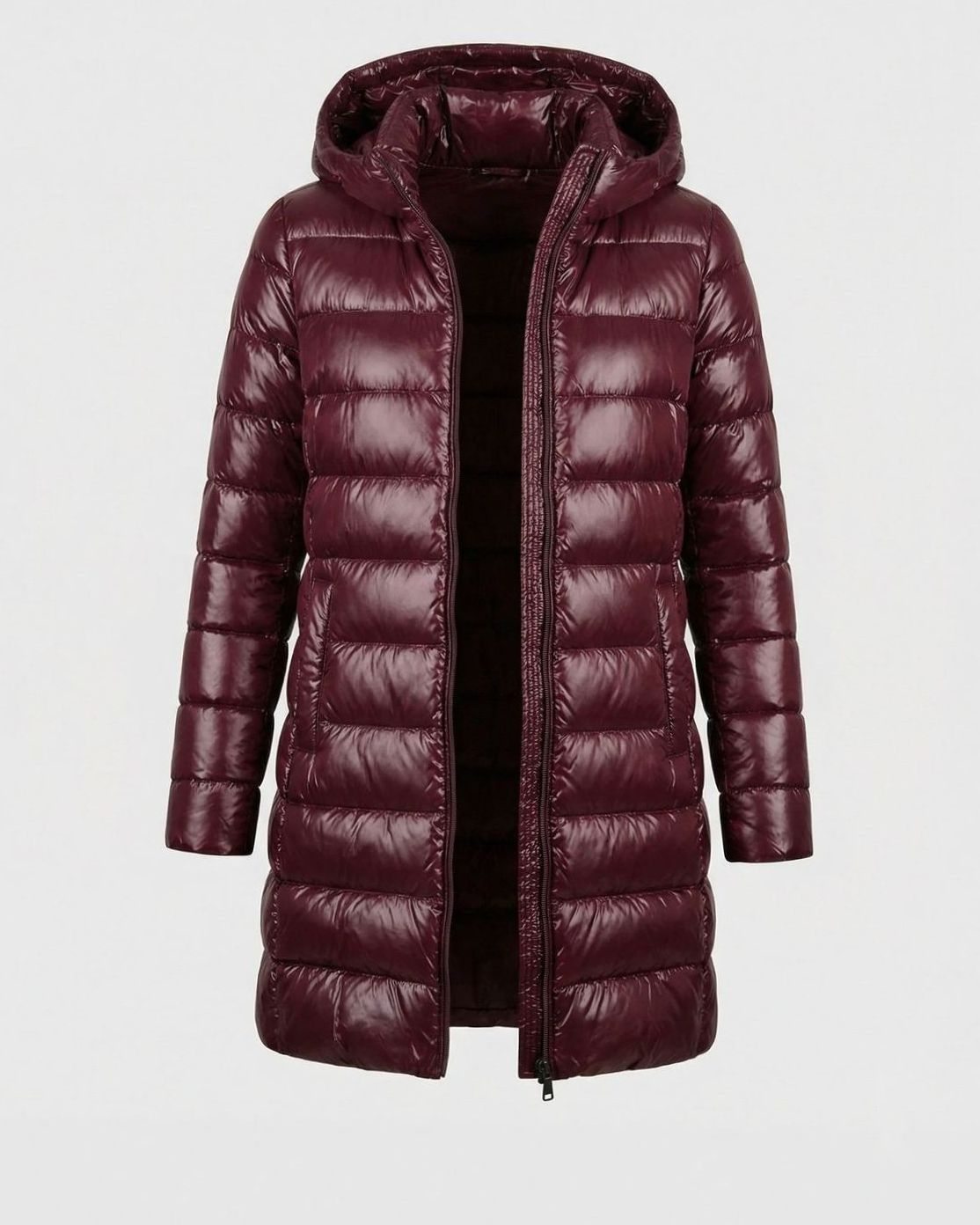 Women's Lightweight Fitted Hooded Down Jacket | Johanna in Blue - Juana Fashion