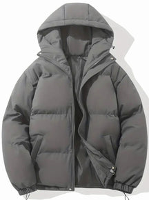Women's Quilted Stand-Collar Jacket | Elfriede in Black - Juana Fashion
