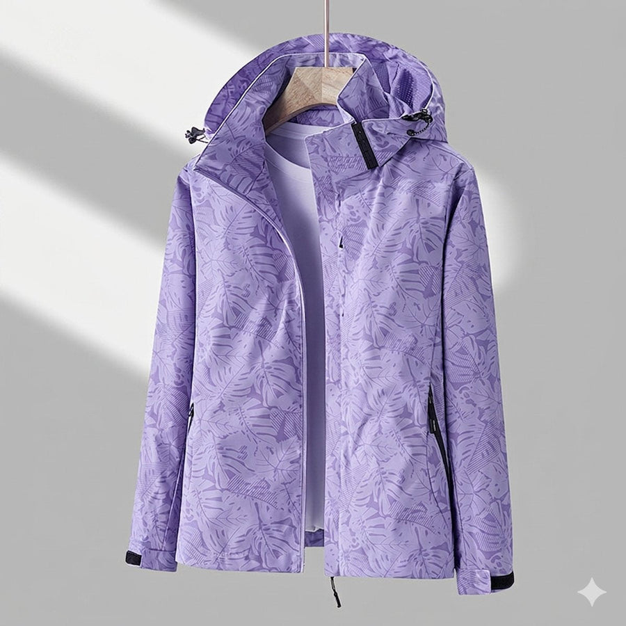 Women's Waterproof Hooded Jacket | Amelie in Black - Juana Fashion