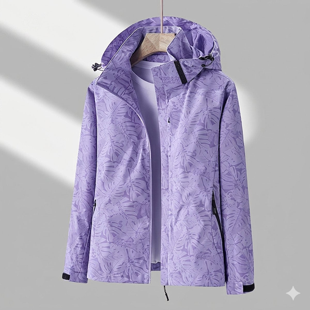 Women's Waterproof Hooded Jacket | Amelie in Black - Juana Fashion
