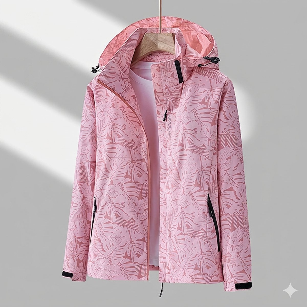 Women's Waterproof Hooded Jacket | Amelie in Black - Juana Fashion