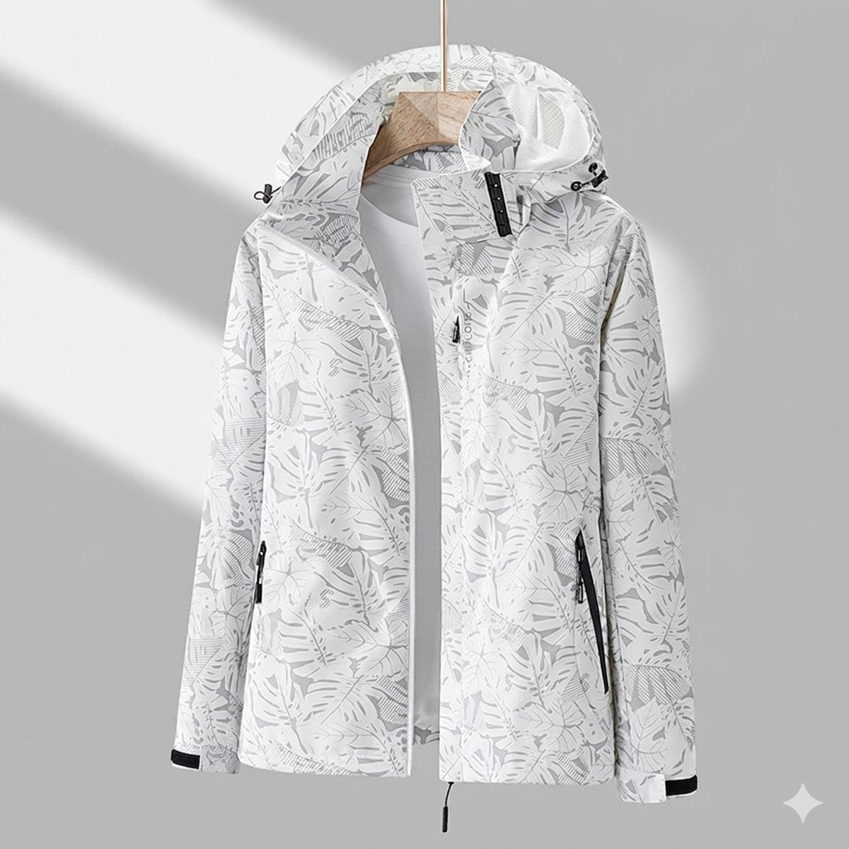 Women's Waterproof Hooded Jacket | Amelie in Black - Juana Fashion