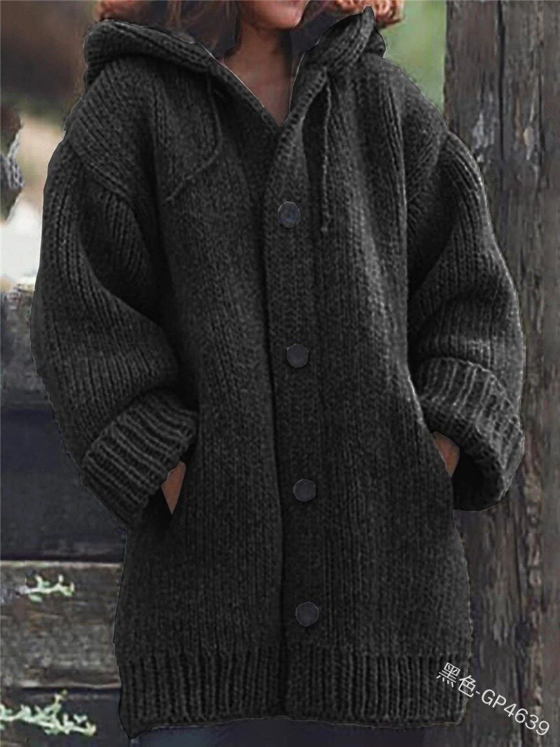 Women's Relaxed Fit Long Sleeve Cardigan — View 4