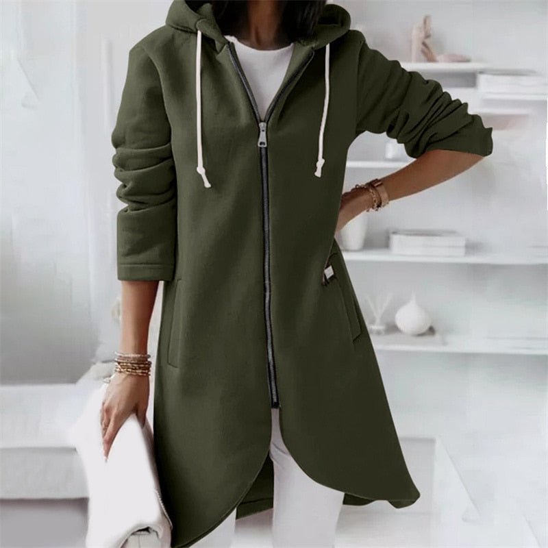 Women's Hooded Longline Vest — View 9
