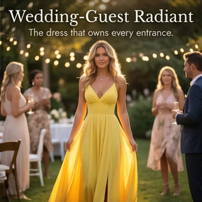 Women's Ruched Maxi Evening Dress with Slit & Open Back