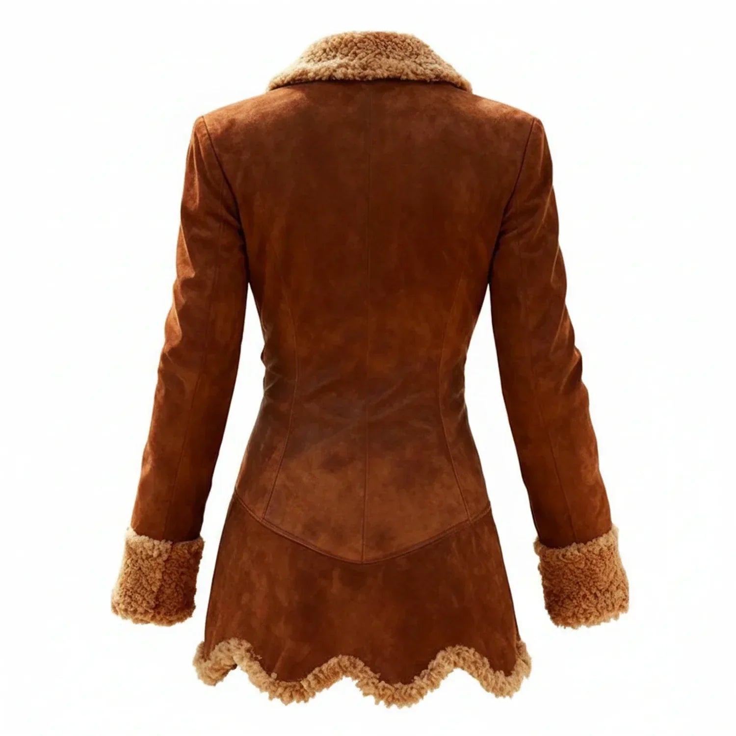Women's Tailored Winter Coat | Greta in Brown - Juana Fashion
